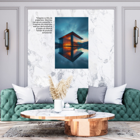 Casa din Geam cu Piscină Imensă - Pictură Digitală, Marime 40x25CM [2]