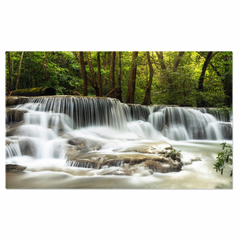 Apă & Natură - Cascada Minunată în Pădurea Adâncă Huay Mae Khamin: Un Colț de Paradis, Marime 40x25CM