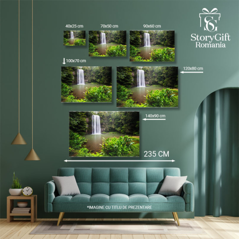 Tablou Canvas Cascada Queensland, Australia, Atherton, cascade, parau, peisaj, jungla, verde 3676 40x25CM [4]