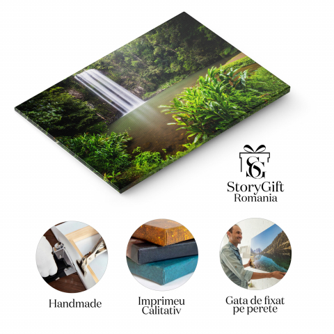 Cascada Queensland, Australia - Peisaj Verde din Junglă, Marime 40x25CM [1]