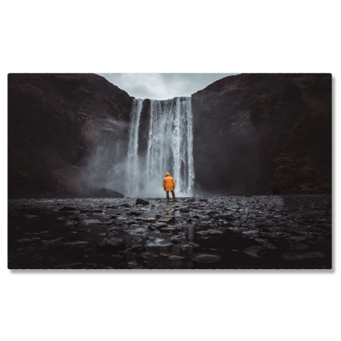 Peisaj - Tablou Canvas Cascada si minunile islandeze, Frumusetea Naturii, aventura, natura, peisaj 2467 40x25CM