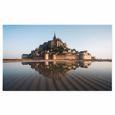 Peisaj - Tablou Canvas: Castelul Avranches - Frumusețe Istorică, Marime 40x25CM