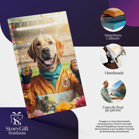  Tablou Canvas Personalizat Câștigător De Meci De Fotbal Pe TerenMarime 100x70CM [3]