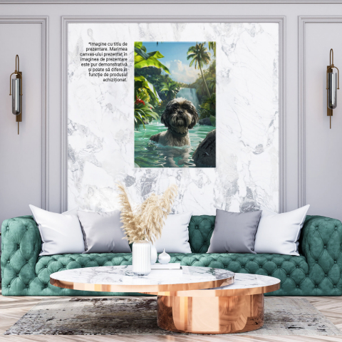 Cățelul din Apă Turcoaz - Pictură Digitală, Marime 40x25CM [2]