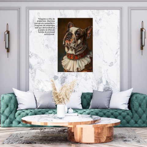 Cățel Supărat în Costum Elegant - Tablou Canvas, Marime 40x25CM [2]