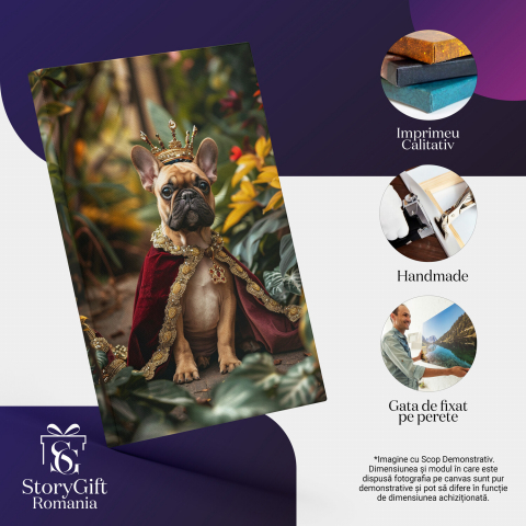 Tablou Canvas Cățelușul Încununat, Marime 40x25CM [1]