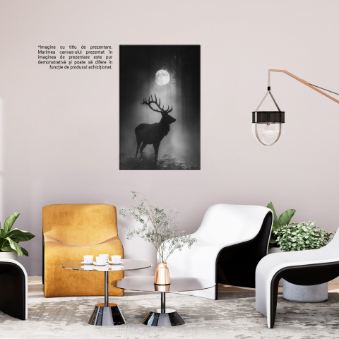 Vultur Pleşuv în Zbor cu Fundal de Zăpadă, Marime 40x25CM [2]