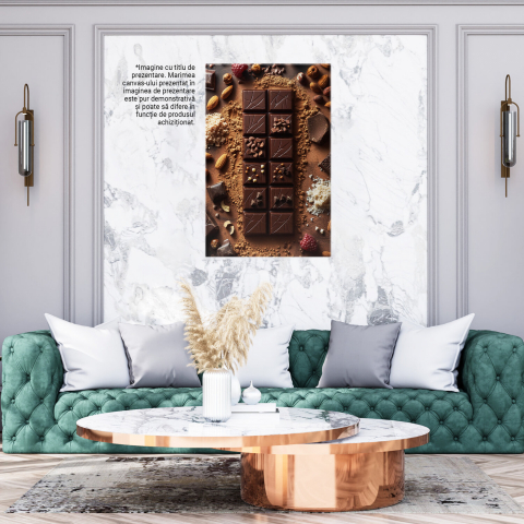 Tablou Canvas Ciocolată Rafinată cu Migdale și Zmeură | Pictură Digitală Luxury Chocolate, Marime 40x25CM [2]
