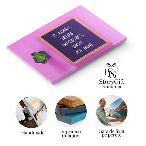 Citat Inspirational: Depășirea Imposibilului - Inspirație și Curaj, Marime 40x25CM [1]