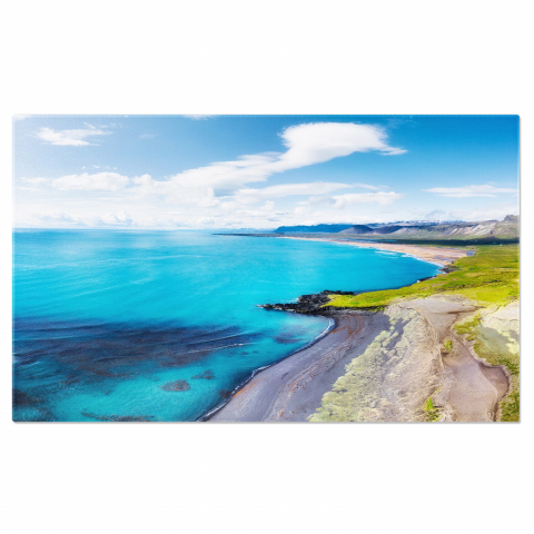 Coasta Ca Fundal – Tablou Canvas cu Perspectivă Superioară, Marime 40x25CM