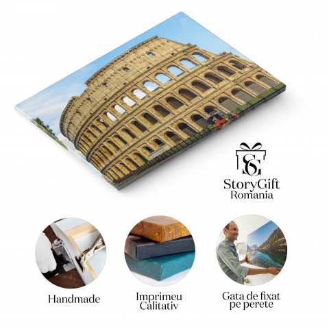 Tablou Canvas Colosseumul Mare din Roma, Italia, peisaj urban, monument istoric 70x50CM [1]
