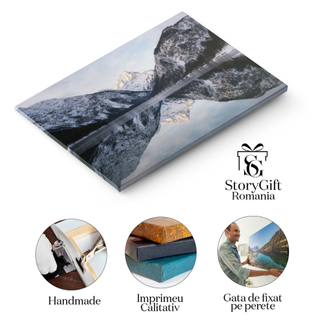 Tablou Canvas Compozitie a Naturii Lac, Reflectie, Munte, Varf, Germania 1424 40x25CM [1]