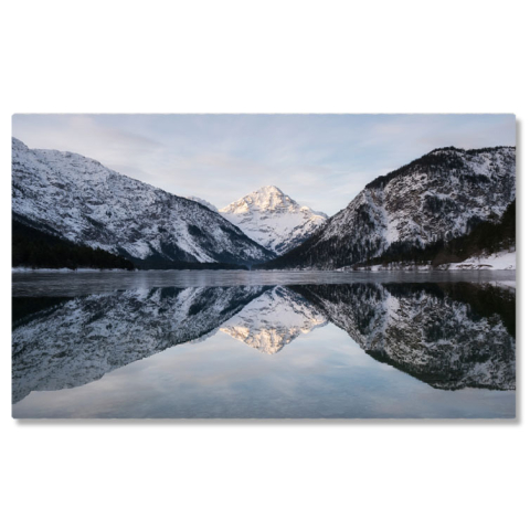 Apă & Natură - Tablou Canvas Compozitie a Naturii Lac, Reflectie, Munte, Varf, Germania 1424 40x25CM