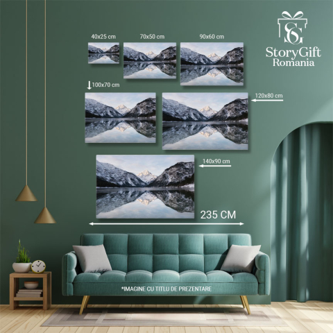 Tablou Canvas Compozitie a Naturii Lac, Reflectie, Munte, Varf, Germania 1424 40x25CM [4]