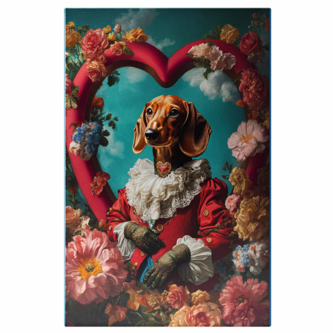 Sărbători -  Tablou Canvas Personalizat Conte În Flori Colorate De Valentine's DayMarime 40x25CM