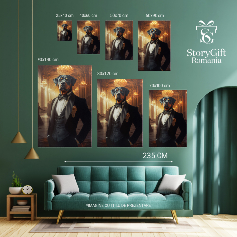  Tablou Canvas Personalizat Costum Negru Palat Regal Și Accesoriu AuriuMarime 120x80CM [5]