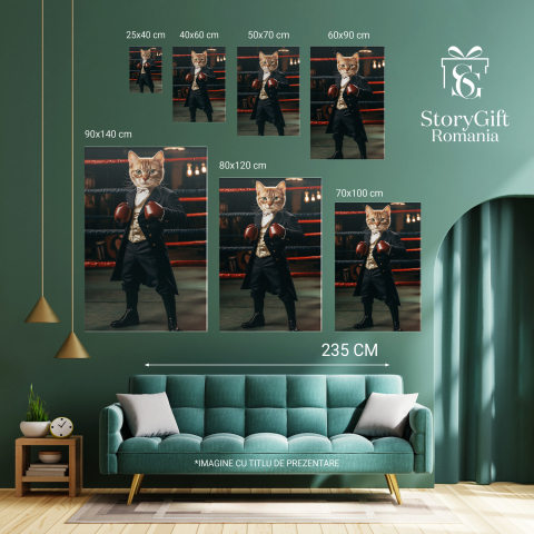  Tablou Canvas Personalizat Conte Regal În Ring Cu Mănuși De BoxMarime 40x25CM [5]