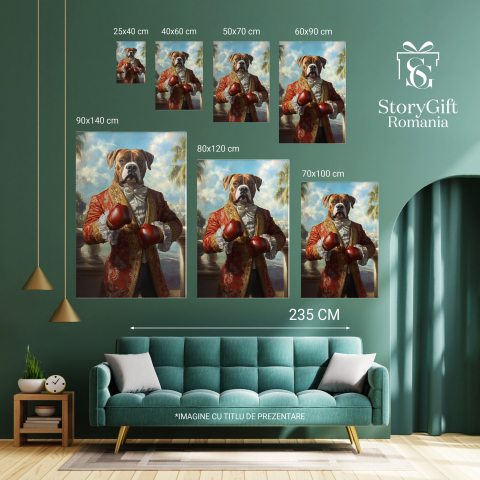  Tablou Canvas Personalizat Conte Regal Cu Mănuși De Box RoșiiMarime 40x25CM [5]