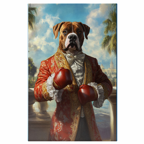 Sport -  Tablou Canvas Personalizat Conte Regal Cu Mănuși De Box RoșiiMarime 40x25CM