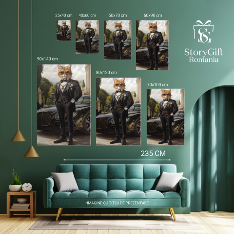  Tablou Canvas Personalizat Conte Regal În Costum NegruMarime 40x25CM [5]