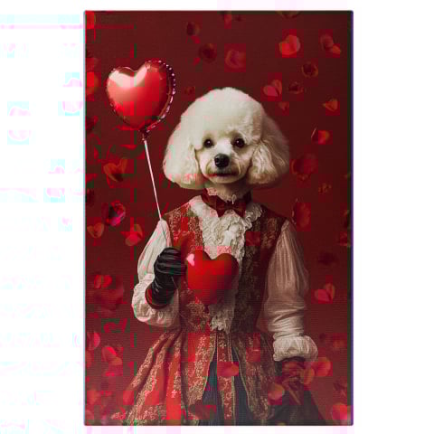 Sărbători -  Tablou Canvas Personalizat Contesa Regală Cu Balon În Formă De InimăMarime 40x25CM