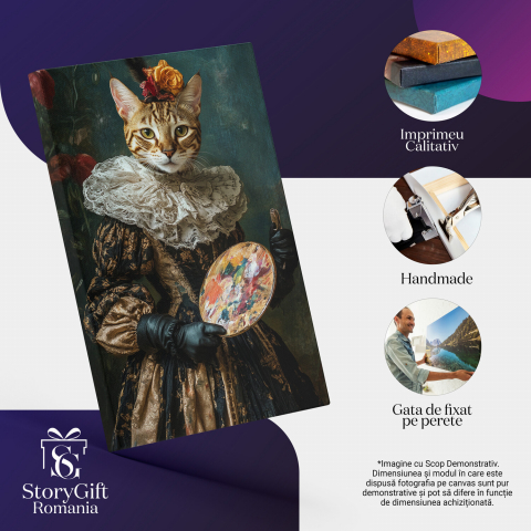 Tablou Canvas Personalizat Contesa Regală în Rochie Neagră
Marime 40x25CM [3]