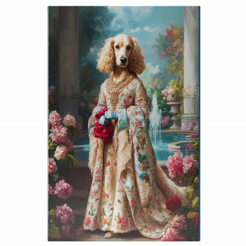 Flori - Tablou Canvas Personalizat - Animal Contesă Regală în Gradină cu Flori
Marime 40x25CM