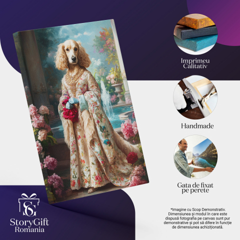 Tablou Canvas Personalizat - Animal Contesă Regală în Gradină cu Flori
Marime 40x25CM [3]