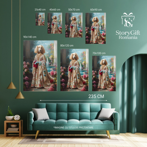 Tablou Canvas Personalizat - Animal Contesă Regală în Gradină cu Flori
Marime 40x25CM [5]