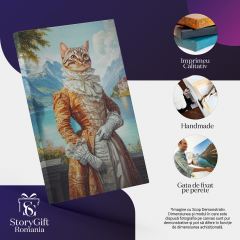 Tablou Canvas Personalizat Contesă Regală Lângă LacMarime 40x25CM [3]