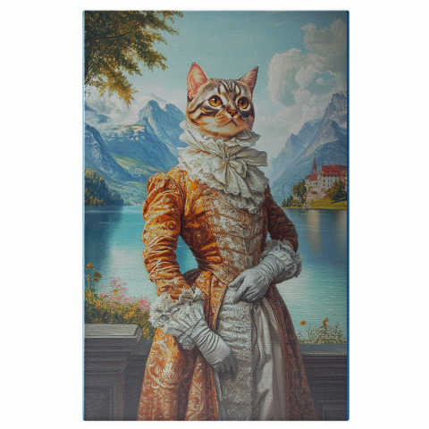 Natură - Tablou Canvas Personalizat Contesă Regală Lângă LacMarime 40x25CM