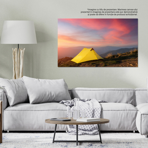 Tablou Canvas Cort de Camping în Munții Toamnei, Marime 40x25CM [2]