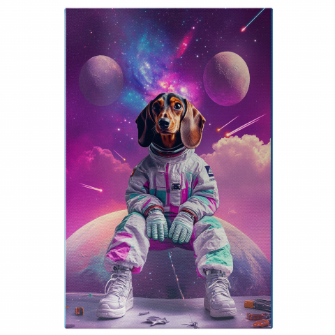 Abstract - Tablou Canvas Personalizat - Animal în Costum de Astronaut în Calea Lactee
Marime 40x25CM