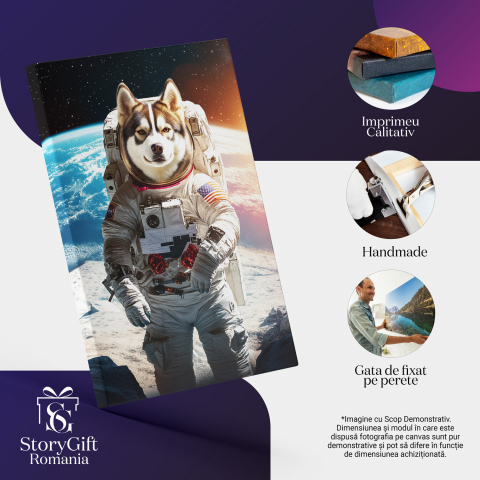 Tablou Canvas Personalizat Astronaut În Spațiu Fata Planetei Terra
Marime 40x25CM [3]