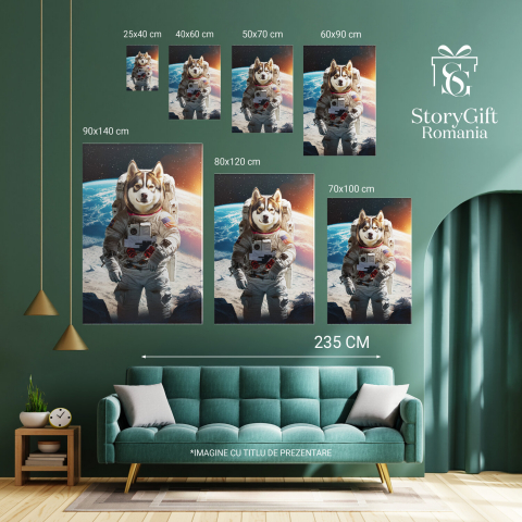 Tablou Canvas Personalizat Astronaut În Spațiu Fata Planetei Terra
Marime 40x25CM [5]