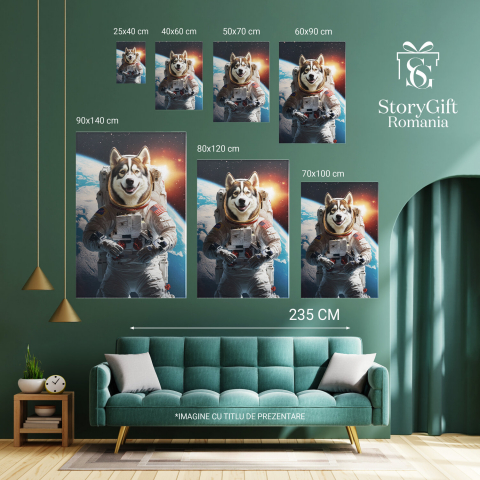 Tablou Canvas Personalizat Astronaut În Spațiu
Marime 40x25CM [5]