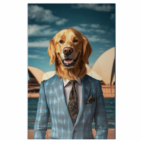 Atracții Turistice - Tablou Canvas Personalizat - Animal în Costum Elegant în Carouri
Marime 40x25CM