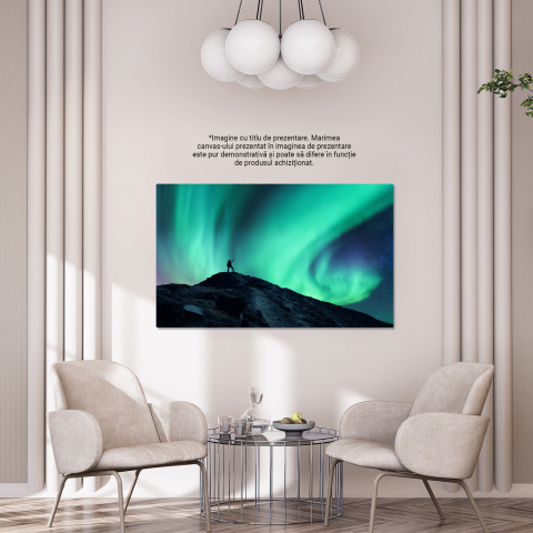 Aurora Boreală - Fascinația Nopții și Lumina Cosmică în Arctica, Marime 40x25CM [3]