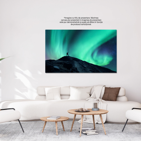 Aurora Boreală - Fascinația Nopții și Lumina Cosmică în Arctica, Marime 40x25CM [2]