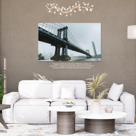 Brooklyn Bridge în Ploaie - Silueta în Umezeală, Marime 40x25CM [3]