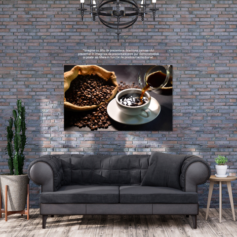 Tablou Canvas cu Cafea Turnata, Aroma de Espresso intr-o Zi de Dimineata - cafea, espresso, aroma, dimineata 40x25CM [3]