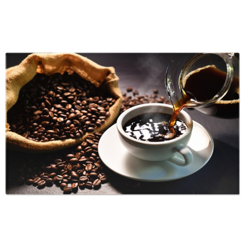 Tablouri Canvas - Tablou Canvas cu Cafea Turnata, Aroma de Espresso intr-o Zi de Dimineata - cafea, espresso, aroma, dimineata 40x25CM