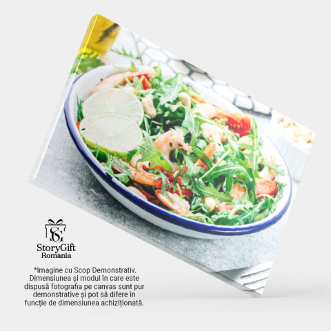 Tablou Canvas Cu Diete Delicioase: Salata de Crevete si Avocado 40x25CM [3]