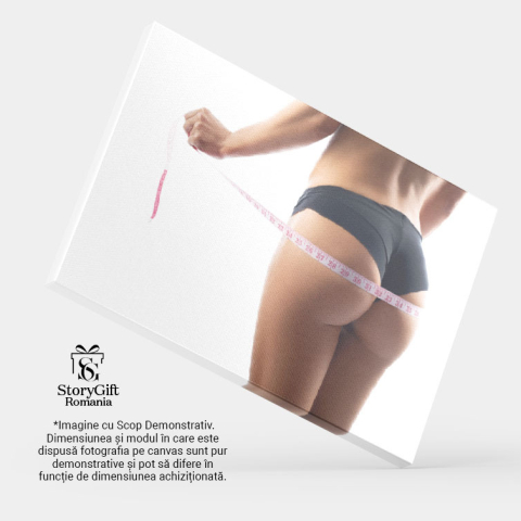 Tablou canvas cu femeie, silueta, metru, lenjerie, sport, multicolor 40x25CM [3]