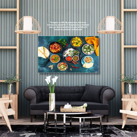 Tablou canvas cu lipie, mancare, orez, scortisoara, dafin, multicolor 40x25CM [2]