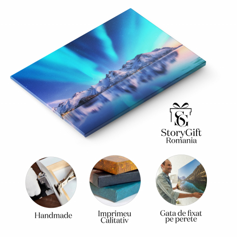 Lumini Nordice în Norvegia Lofoten - Dansul Stelelor și Aurora Boreală, Marime 40x25CM [1]