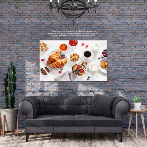 Mic Dejun Continental: Croissant, Cafea și Fructe Delicioase, Marime 40x25CM [3]