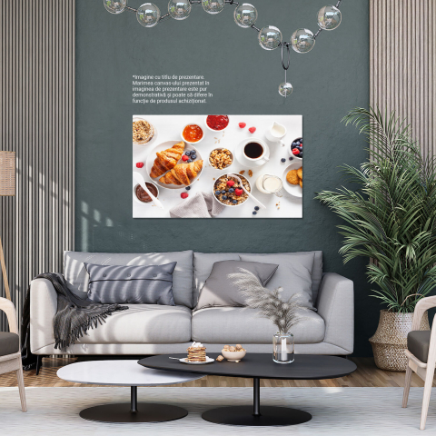 Mic Dejun Continental: Croissant, Cafea și Fructe Delicioase, Marime 40x25CM [2]
