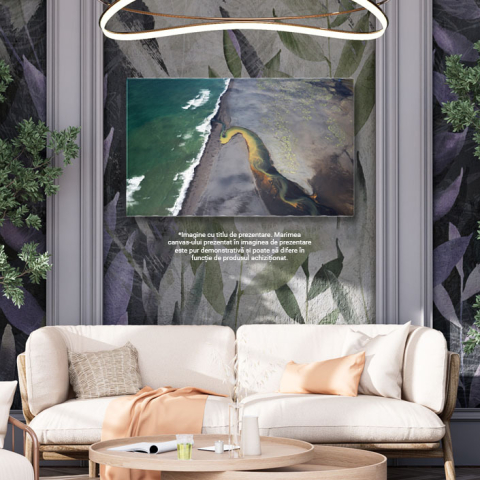 Tablou canvas cu peisaj, mare, rau, plaja, nisip, valuri, natura, multicolor 40x25CM [2]