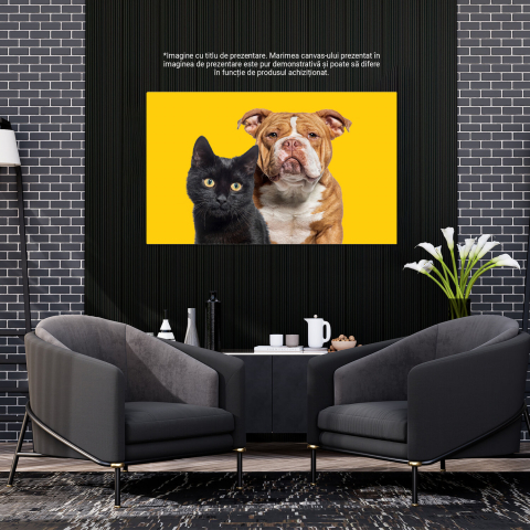 Pisica și Câinele - O Poveste de Prietenie în Natură, Marime 40x25CM [2]